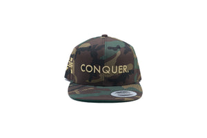 CONQUER-Gold/Camo Snapback